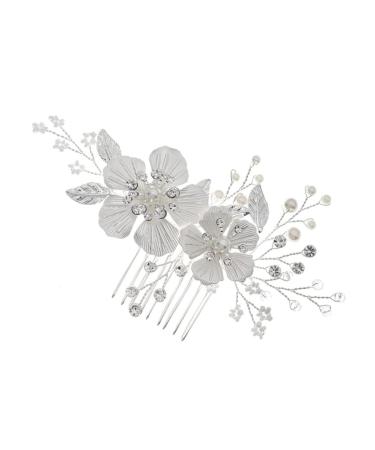 MAGICLULU 1pc Comb Handmade Headwear Crystal Hair Decor Beautiful Hair Accessory Bridal Hair Clip Vintage Hair Accessories Bridal Hairband Flower Hair Decor Crystal Hairpin Hair Supply