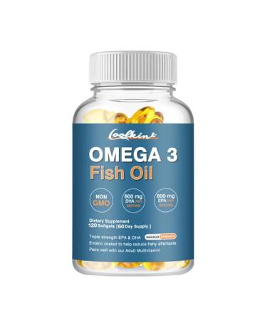 Omega 3 Fish Oil Capsules 2000mg (120 Capsules) with EPA & DHA - 3X Power, Max Potency
