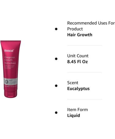 Viviscal Gorgeous Growth Densifying Shampoo 8.45 oz (2 Pack) - Strengthen and Nourish Your Hair - Buy Online on GoSupps.com