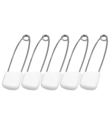 Supvox 50 Pcs Plastic Head Baby Diaper Safety Pins Baby Safety Pins Diaper Pins Safety Locking Baby Cloth Diaper Nappy Pins