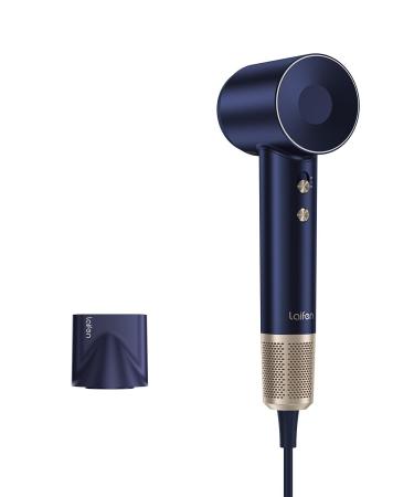 Laifen Hair Dryer with Diffuser for Curly Hair Blow Dryer with 110 000 RPM High-Speed Drying Brushless Motor 200M Ionic Hair Dryer for Travel & Home with Low Noise Thermo Control 2024 Upgraded (Golden Blue)