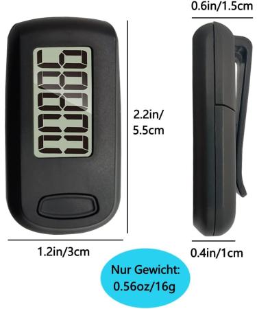 Pulivia 3D Pedometer - Accurate Step Counter for Walking Clip & Lanyard Ideal for Kids Men & Women | International Shipping - Buy Online on GoSupps.com