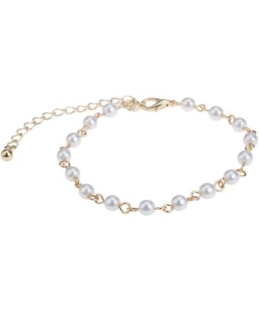Fantastic Deal Jewellery Set Kit With 3 Charming Retro Style Bracelets/Bangles Including White Pearls Bow Tie Shape With Golden Chain And Black Wristband With Cameo By VAGA  - Buy Online on GoSupps.com