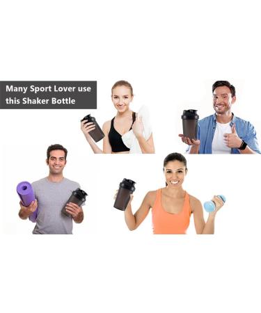 Buy OOTD 400ml Leakproof Protein Shaker Bottle - BPA Free Sieve & Scale for Perfect Supplements | Fitness Mixer (Black+White 2PCs) - Buy Online on GoSupps.com