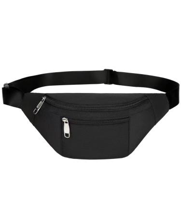 YUNGHE Waist Pack Bag for Men&Women - Fanny Pack for Workout Traveling Running. (004)Black