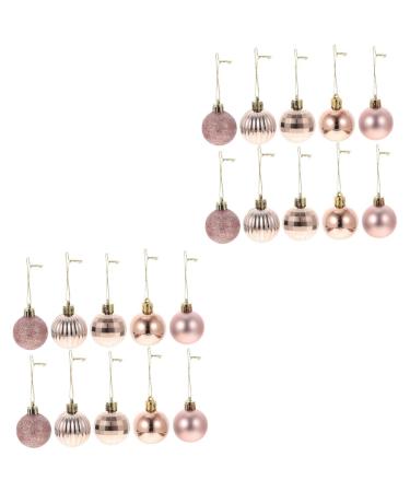 Alipis 72 Pcs Bright Mirror Ball Rose Gold Christmas Ornaments Christmas Tree Ornaments Creative Pendants Rose Goldx2pcs 4CMx2pcs