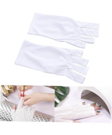 HAPINARY Gel Manicure Gloves 1 Pair Chinese Wooden Pillow Manicure Gloves Anti Uv Glove Silicone Ear Display Uv Shield Glove Half-Finger Gloves Cotton Glove Nail White Short Manicure Glove - Buy Online on GoSupps.com