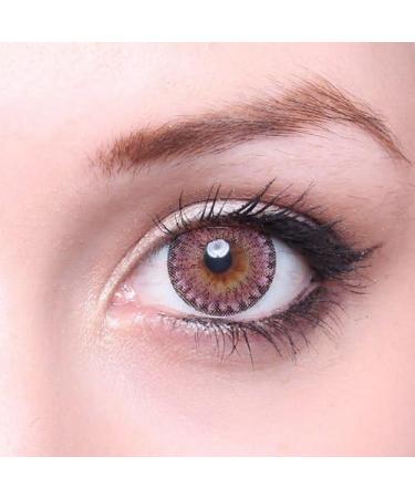 Matlens Tricolor Pink Circle Contact Lenses - Big Eyes 3.25 Diopters Care Kit Included | Shop Internationally - Buy Online on GoSupps.com