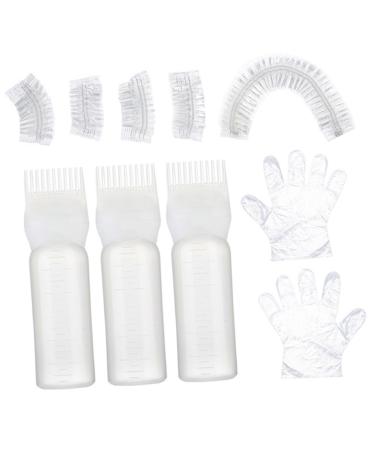 1 Set Hair Oil Bottle Hair Coloring Tools Hair Dye Accessories Hair Kit Oil Bottles for Hair Diy Hair Dye Tools Hair Dye Kit Hair Dying Accessory Kit Hair Coloring Kit 6.9x4.8cm White