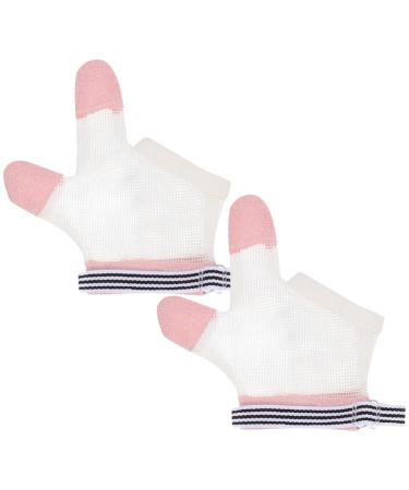 FOMIYES Baby Mittens Finger Gloves 1 Pair Baby Stop Thumb Sucking Finger Guard Gloves Breathable MeshInfant Anti-Sucking Gloves Baby Anti-Scratch Mittens Baby Mittens Baby Nail Kit 12X10.5CM