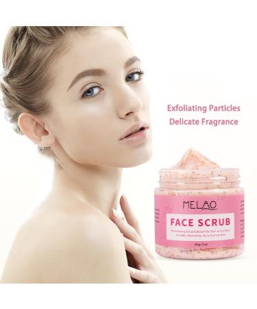 Natural Face Scrub with Shea Butter Jojoba Oil & Retinol - Gentle Exfoliation & Skin Renewal for Glowing Skin - Buy Online on GoSupps.com