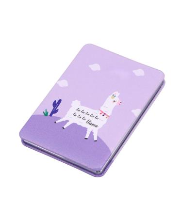Minkissy 1pc Double Sided Makeup Mirror Pocket Mirror Makeup Travel Mirror PU Leather Compact Mirror for Purses and Trave (Alpaca 3)