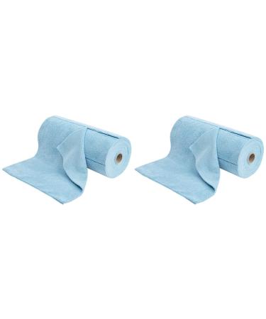 Crcyphne Reusable Cleaning Wipe Household Dish Rags Wash Paper Towel Replacement Blue