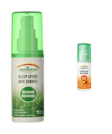 Natural Mint and Orange Flavour Sleep & Immunity Sprays by MelaCure 1 mg + Vitamin D3 1 000 IU Spray