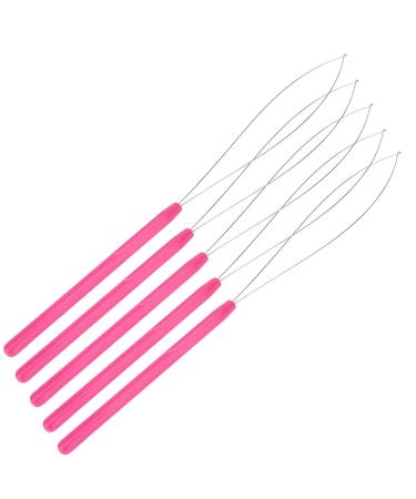 Lightweight Pulling Loop Needle 9.5cm 5pcs 12.3cm Hook Tool Plastic for Hair Extension (Blue)