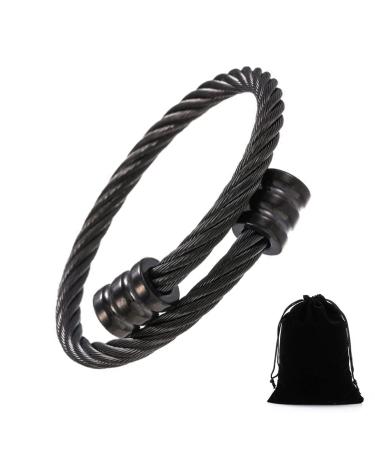 Crainoc Titaniumion Osimium lymphatic drainage Magnetic tabs with 1 velvet pocket adjustable opening design lymphatic drainage bracelet for men and women