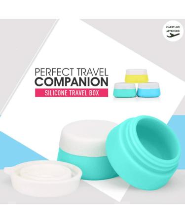 Travel Containers Set - Silicone & PP Cream Jars for Toiletries - Leak-proof & BPA Free - 9 Jars for Cosmetic Makeup and Hand Cream - Buy Online on GoSupps.com