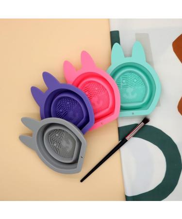 Qxiao Foldable Silicone Makeup Brush Cleaner Mat Or Bowl Portable Cleaning Tool For Brushes Powder Puffs And Sponges Travel Friendly Makeup Brush Cleaner Mat Foldable Makeup Brush Cleaning Bowl Grey A - Buy Online on GoSupps.com