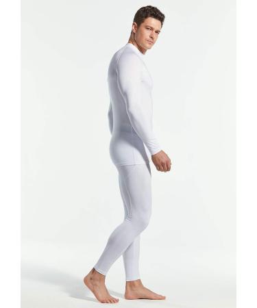 ATHLIO 3-Pack Men's Thermal Compression Shirts - Long Sleeve Winter Base Layer, Large - Black/Charcoal/White - Buy Online on GoSupps.com
