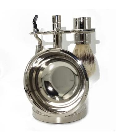 Kjyr Portable Men's Razor Brush - 5-in-1 Shaving Set for Wild Boar Beards | Safety Razors Double-Sided Mirror & Soap Cup Stand - Buy Online on GoSupps.com