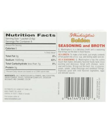 George Washington Golden Seasoning and Broth 1-Ounce Boxes (Pack of 24) - Premium Flavor Enhancer and Broth Base - Buy Online on GoSupps.com