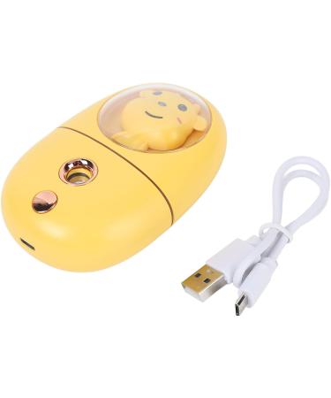 Face Steamer USB Rechargeable Mini Facial Mist Sprayer Cute Animal Design Vibration Compact and Small 35ml Water Tank for Traveling (Yellow) - Buy Online on GoSupps.com
