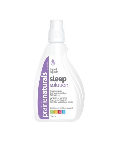 Prairie Naturals Melatonin Sleep Solution 500mL helps relax helps increase total sleep time helps reset the body s sleep cycle helps falling asleep faster. Gentle lemon flavour no refrigeration needed fast-acting liquid formula non habit-forming.