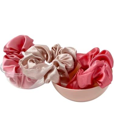 SMUG Satin Scrunchies Bauble | 3 PC Pink Satin Hair Scrunchies For Women | Cute Scrunchies For Girls Anti-Damage & Snag-Free | Christmas Presents For Sister Mum | Christmas Stocking Fillers For Women - Buy Online on GoSupps.com