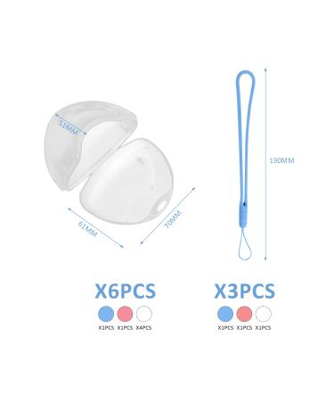 Portable Pacifier Box Set - 6 Pieces with Silicone Straps | Pacifier Protection and Easy Wear Solution - Buy Online on GoSupps.com