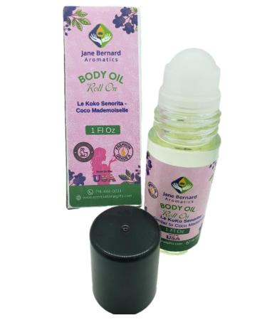 Jane Bernard 1 OZ Perfume Oil 7407 Le Koko Senorita comparable to *Mademoiselle_Type Women Fragrance Body Oil-Affordable Price