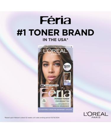 L Or al Paris Feria Toner for Brunettes - Long Lasting Anti-Brass Vegan & Ammonia-Free Hair Care | Iced Brunette Kit - Shop Internationally - Buy Online on GoSupps.com