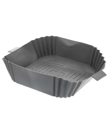 Alipis 3pcs Air Fryer Pan Airfryer Air Fryers Food Cooking Mat Reusable Air Fryer Bowl Washable Cooking Pot Greyx3pcs 24X19.5X5CMx3pcs
