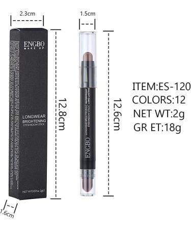 ENGBO Two-Headed Eyeshadow Pen with Long-Lasting Pearl Matte Finish (8) - Buy Online on GoSupps.com