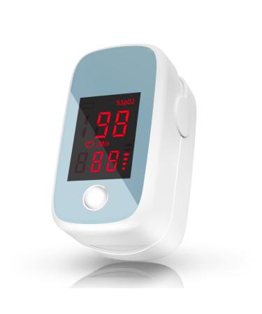 Pulse Oximeter Fingertip Blood Oxygen Saturation Monitor High Precision Spo2 and Pulse Rate Reading Oxygen Meter Portable Oximeter with Batteries and Lanyard