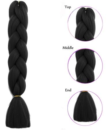 Traziewell Hair Extension Braiding Hair Natural Black Pre Stretched Easy Braid Soft Synthetic Fiber Crochet Braids Hair Extensions for Women 1806 FH001806 L - Buy Online on GoSupps.com
