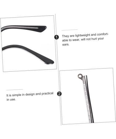 Lurrose 4-Piece Glasses Repair Set - Universal Replacement Arms for Men & Women - Sunglasses Accessories with Metal Plates - Black (2pcs 13.3x0.6cm) - Buy Online on GoSupps.com