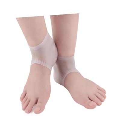 Beaupretty 1 Pair Silicone Gel Breathable Socks Moisturizing Socks Heel Cups Gelt Breathable Silicone Heel Cups Antichapping Socks Feet Heel Socks Foot Care Protector Universal Foot Protector