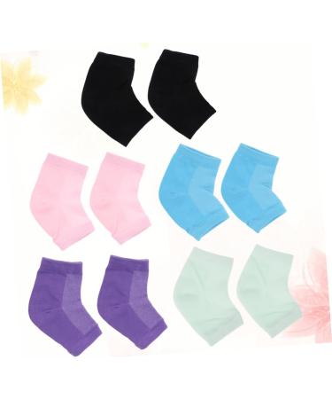 FRCOLOR 5 Pairs Shallow Mouth Socks Moisturizing Heel Socks Feet Care Sock Gel Moisturizing Heel Socks Dry Cracked Heels Socks Anti Crack Heel Socks Breathable Protector Men and Women - Buy Online on GoSupps.com