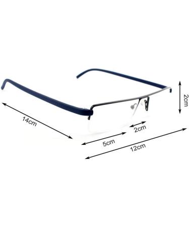 Kokobin Ultralight TR90 Reading Glasses for Men & Women - Classic Metal Half-Rim Style +3.0 Diopter with Case & Cleaning Cloth - 2-Pack - Buy Online on GoSupps.com