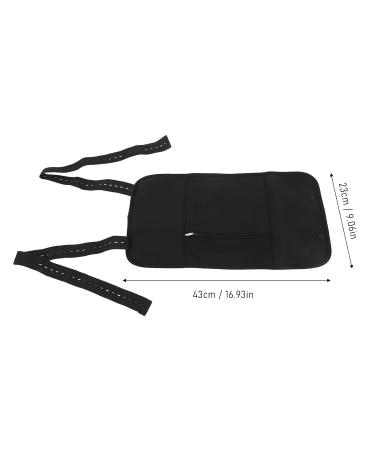 Organic Cotton Castor Oil Pack - Leak-Proof Reusable Hip Bag for Waist Washable Black Button Wrap - Buy Online on GoSupps.com