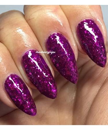 Bluesky Gel Nail Polish SECRET SANTA DEEP PINK CHUNKY GLITTER 63901 Diamond Sparkle UV LED Soak Off 10m(Requires LED/UV Lamp to Dry) - Buy Online on GoSupps.com