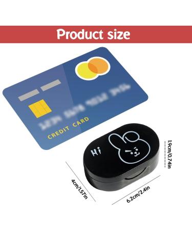 Swirlcolor Portable Cartoon Rabbit Contact Lens Case - 2 Piece Travel Bag with Mirror for Kids & Adults - Buy Online on GoSupps.com