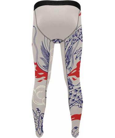 InterestPrint Chinese Dragon Men's Compression Ankle Tights Medium - Buy Online on GoSupps.com