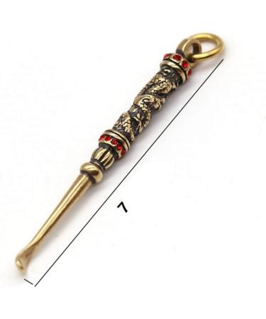 Milisten Brass Ear Spoon Set - Retro Dragon Ear Wax Remover Keychain Pendants - Buy Online on GoSupps.com