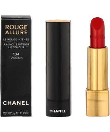 Chanel Rouge Allure Luminous Intense Lip Colour 104 Passion 0.12 Ounce # 104 Passion 0.12 Ounce