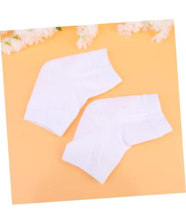 DOITOOL 6 Pairs Anti-Crack Socks Moisturizing Socks Feet Repair Socks Spa Socks for Dry Feet Heel Sleeves Spa Gel Socks Toeless Spa Socks Dry Feet Socks Women's White Heel Socks Breathable - Buy Online on GoSupps.com