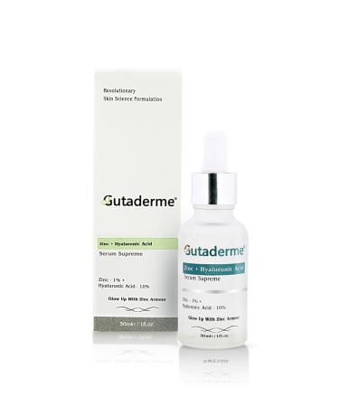 Zinc + Hyaluronic Acid Serum for Face | Anti-Aging & Hydrating Face Serum for All Skin | Fragrance Free | 30ml/f1 oz