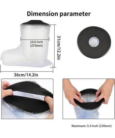 Kikolufy 2X Waterproof Cast Cover Leg for Adult Ankle Shower Bath Watertight Foot Protector Wounds for Swimming Bath Accessories - Buy Online on GoSupps.com