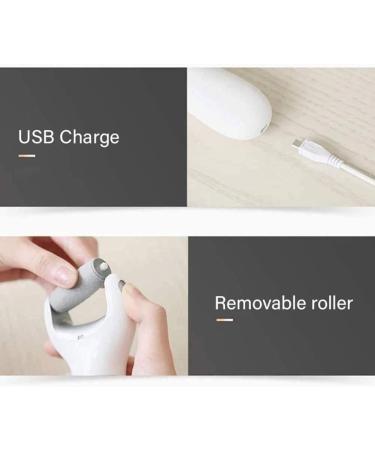 Electric Callus Remover for Feet Rechargeable Foot File Portable Foot Pedicure Tool 2 Roller Heads Hard Cracked Dry Skin - Buy Online on GoSupps.com