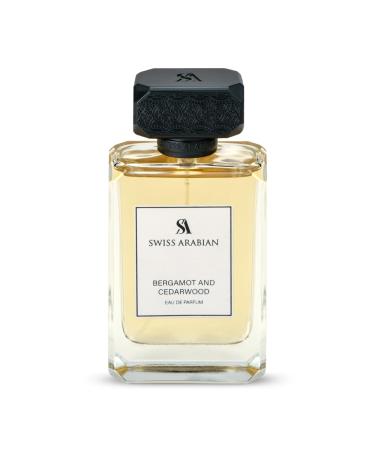 Swiss Arabian Bergamot and Cedarwood - Arabian Perfume for Men - Long-Lasting Cologne for Men - Eau de Parfum - Citrus Woody Fragrances - 3.4 oz